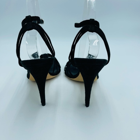 Ralph Lauren Purple Label Black Sparkle Multi Strap Open Toe heels - Picture 10 of 10